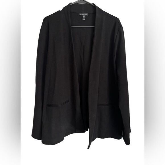 Eileen Fisher SZ XL Tencel Lyocell Blend Open Cardigan Sweater Mature Capsule - Picture 2 of 7